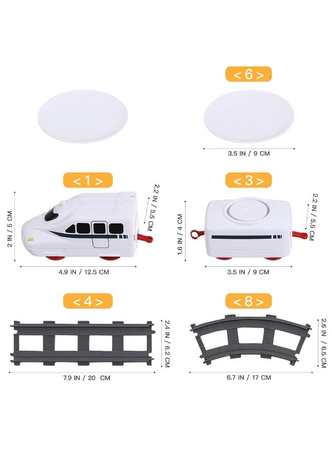STOBOK Rotating Sushi Train Toys Electric Rotary Sushi Machine Set Track Conveyor Belt Rotating Table Food Train Toys for Kids Multifunctional Kids Toys, White - Image 2