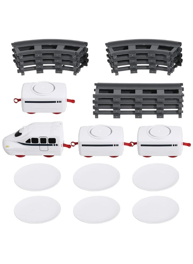 STOBOK Rotating Sushi Train Toys Electric Rotary Sushi Machine Set Track Conveyor Belt Rotating Table Food Train Toys for Kids Multifunctional Kids Toys, White - Image 4