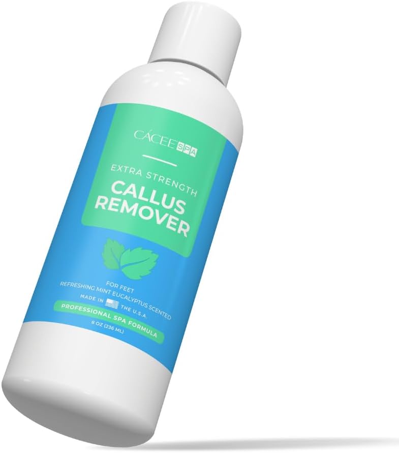 cacee Callus Remover for Feet 8oz, Gel Formula with Mint Eucalyptus Scent, Works Great with Foot Scrubber, Foot File, or Pumice Stone, Callous or Corn Remover - Image 1