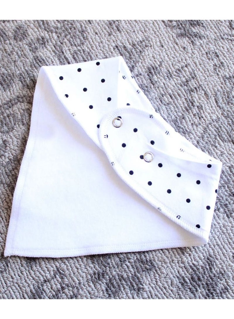 MARGOUN مريلة أطفال قطن ناعم حريري، قطعة قماش للتجشؤ للأطفال حديثي الولادة، طباعة نقاط البولكا - Image 2