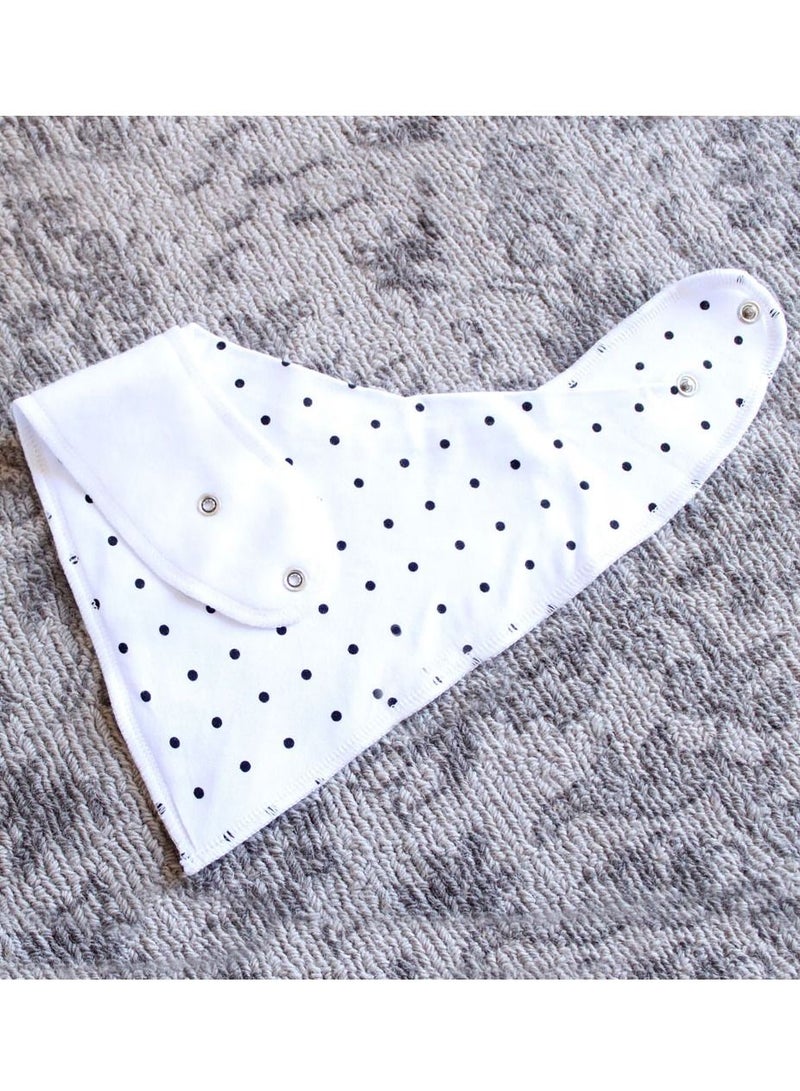 MARGOUN مريلة أطفال قطن ناعم حريري، قطعة قماش للتجشؤ للأطفال حديثي الولادة، طباعة نقاط البولكا - Image 5