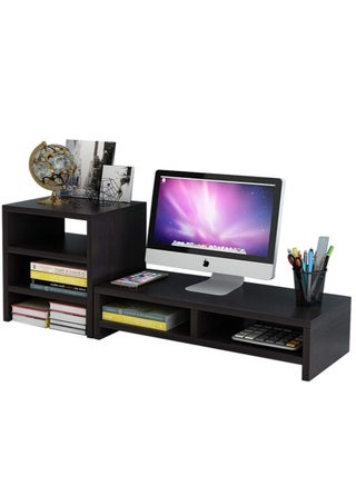 Desktop Monitor Stand - Black - 2 Shelves - pzsku/Z064E645140E88293A020Z/45/1748261998/2305881f-785f-44ef-9f1e-077c364cf791