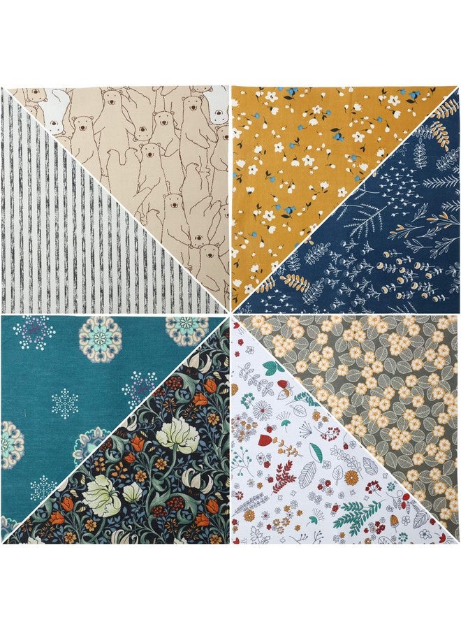 تاتو 30 قطعة من القماش المطبوع بمقاس 10 × 10 بوصات، مربعات من القماش الزهري، رقعة قماشية للخياطة والتبطين، أقمشة بأنماط متنوعة لصنع الحرف اليدوية وألبومات القصاصات بنفسك - Image 4