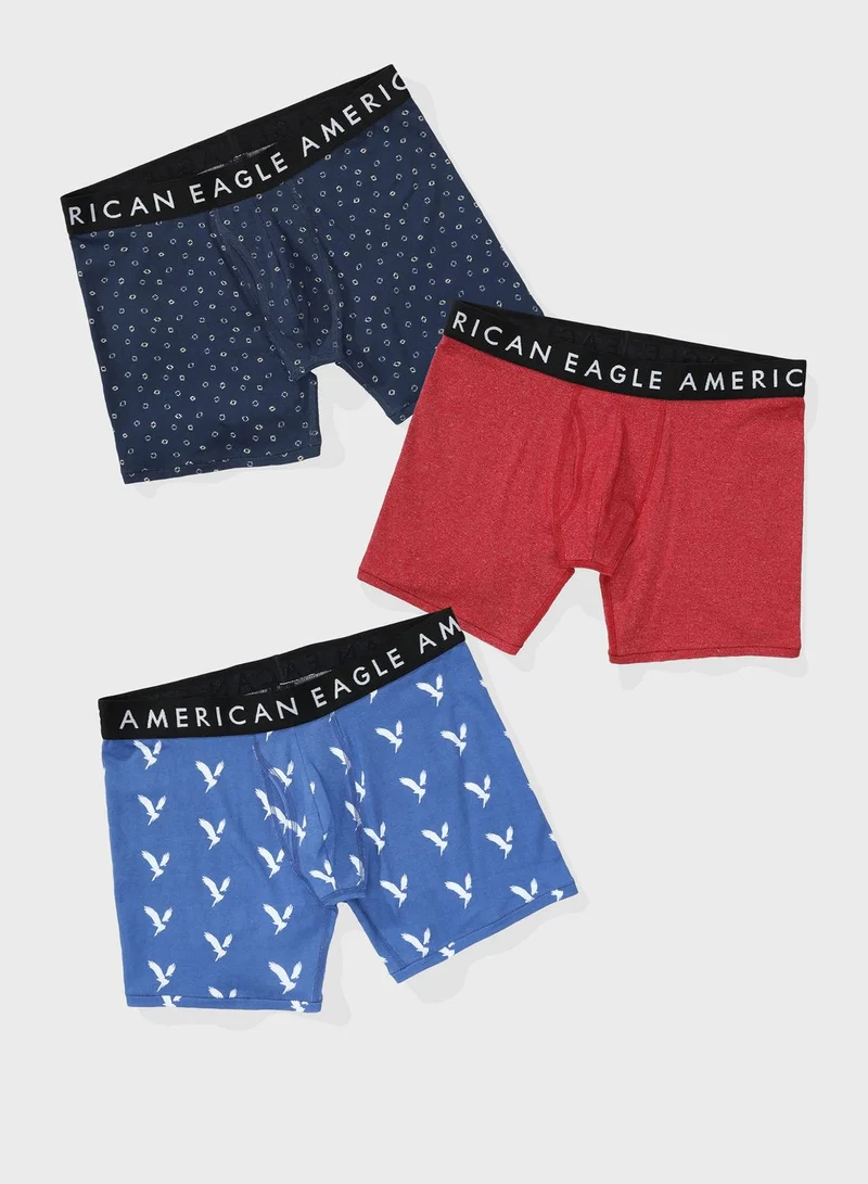 American Eagle 3 Pack Logo Band Boxer