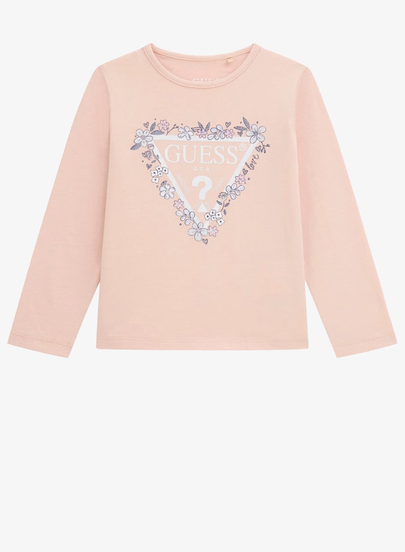 GUESS Kids Slogan Crew neck T-Shirt - Image 1