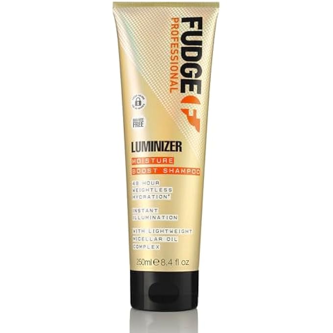 Fudge PROFESSIONAL LUMINIZER MOISTURE BOOST SHAMPOO, LOCKS IN COLOUR, INSTANT SHINE, 48 HOUR HYDRATION, SULFATE FREE, 250 ML - Image 1