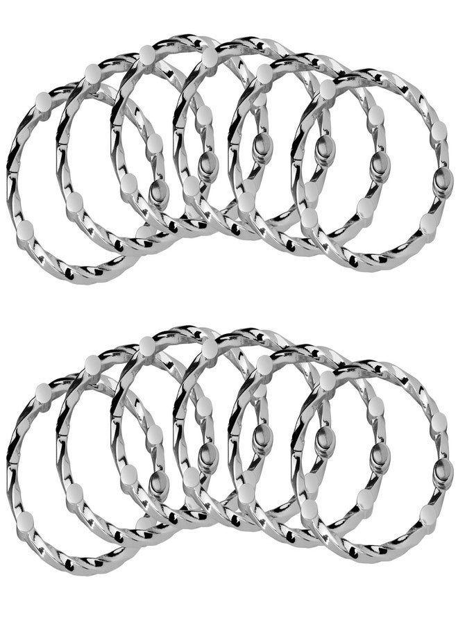 اليوتوبيا ألي حلقات ستارة حمام مقاومة للصدأ من يوتوبيا آلي (كروم) - Image 3