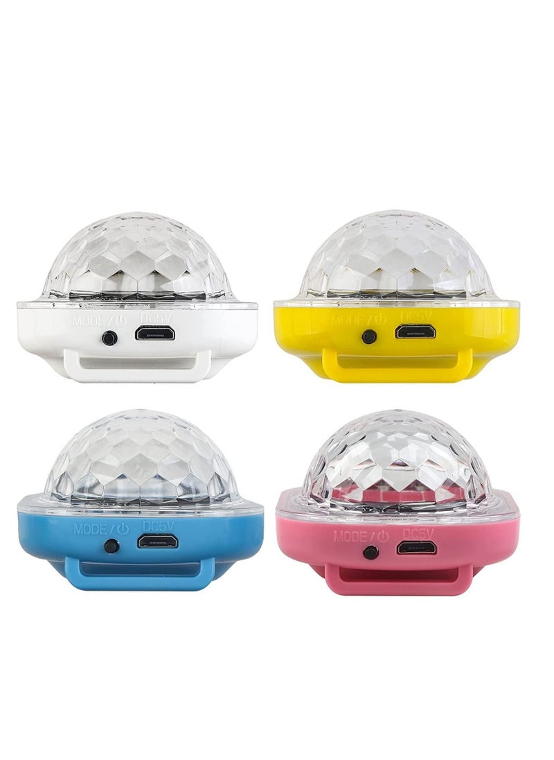 Generic - Disco Light, Star Projector Light, Party Ball Lights, Disco Watch for Kids, Mini LED Night Light with Color Changing, Pack of 4 (Pink, Blue, Yello, White) - Image 1