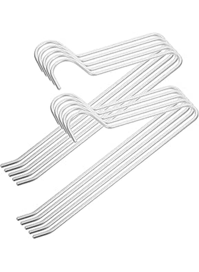 Silver Aluminum Alloy Pants Hanger Non Slip Space Saving Closet Organizer - Image 1