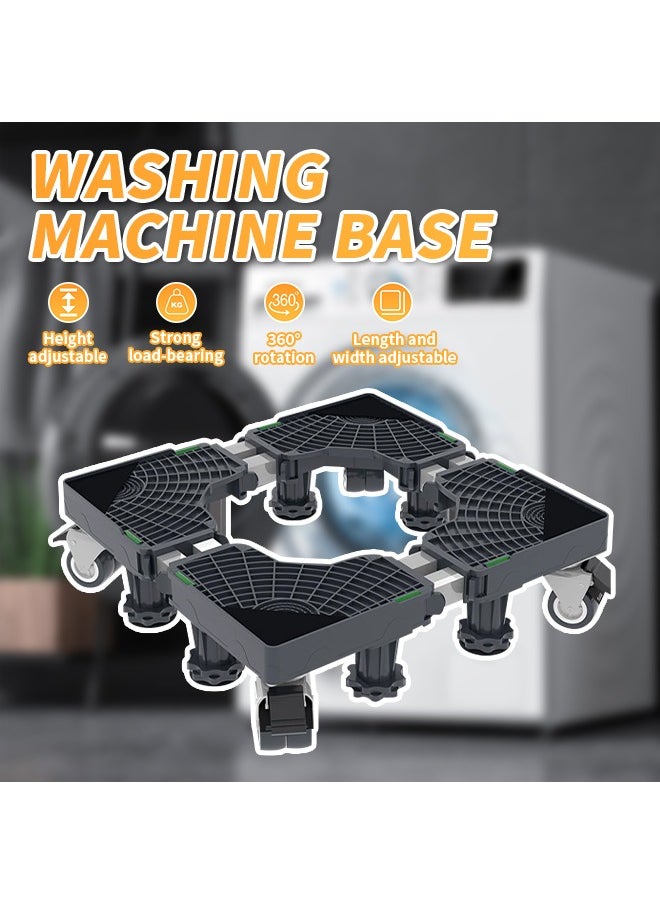 Generic Washing Machine Stand, Fridge Stand Base with 4 Locking Wheels and 8 Strong Feet,Thickened Square Tube Design,Suitable for Washing Machines, Vertical Air Conditioners, Refrigerators, Disinfection Cabinets  - Image 2