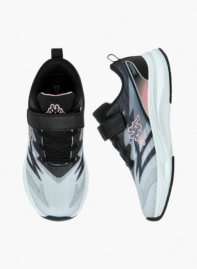 Kappa Girls' Printed Sports Shoes with Hook and Loop Closure