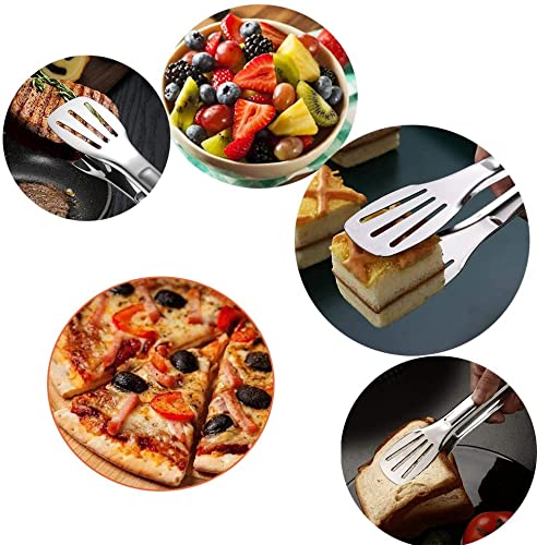 JXHAPY Serving Tongs Kitchen Tongs,Buffet Tongs, Stainless Steel Food Tong Serving Tong,small tongs 6 Pack (9 Inch) - Image 3