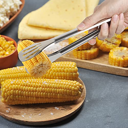 JXHAPY Serving Tongs Kitchen Tongs,Buffet Tongs, Stainless Steel Food Tong Serving Tong,small tongs 6 Pack (9 Inch) - Image 4