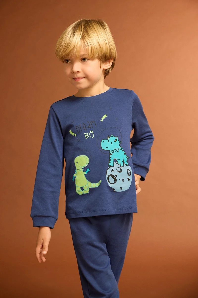 ديفاكتو Baby Boy Dinosaur Printed 2 Piece Pyjamas Set
