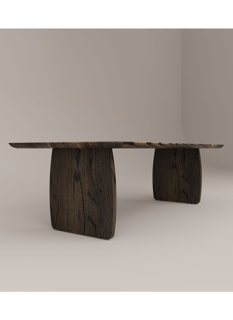 Slab House - Edge Collection - Solid Oak Timber 8-10 Seater Table - Image 1