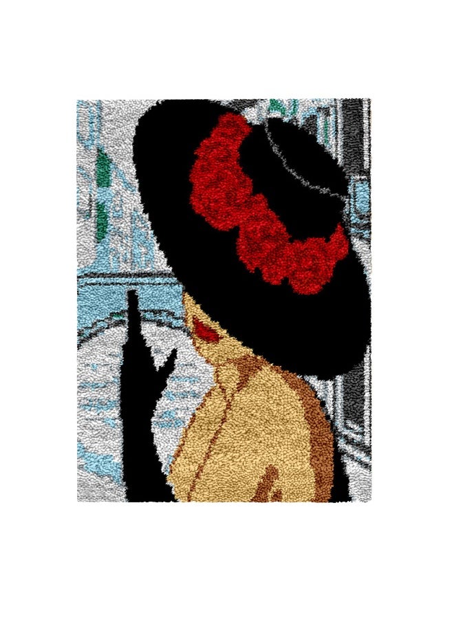 Loquat Embroidery Carpet Set Latch Hook Rug Kit Lovely Latch Hook Rug Kit For Kids Girls Latch Hook Desk Floor Mat Kit Latch Hook Kit Needlework Latch Hook For Beginner Hook Rug Kit Cross Stitch Pattern 