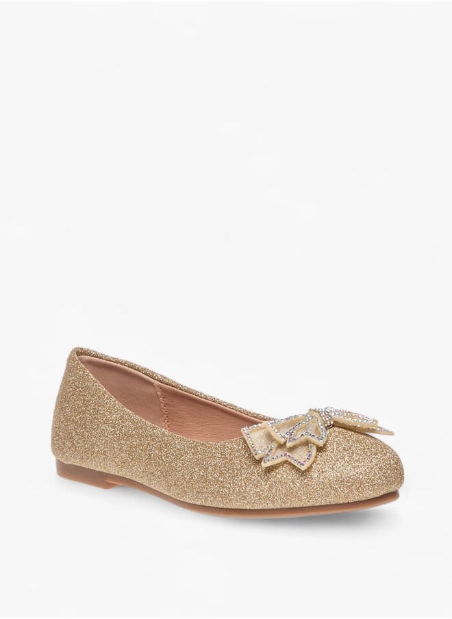 Flora Bella By Shoexpress Girls Bow Embellished Slip-On Ballerina Shoes Ramadan Collection  - Image 1