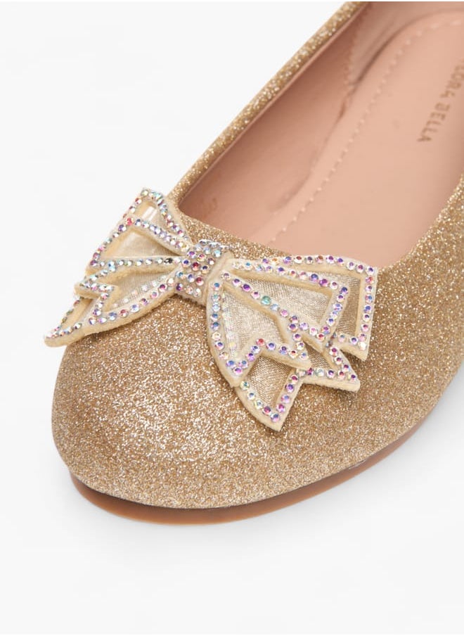 Flora Bella By Shoexpress Girls Bow Embellished Slip-On Ballerina Shoes Ramadan Collection  - Image 5