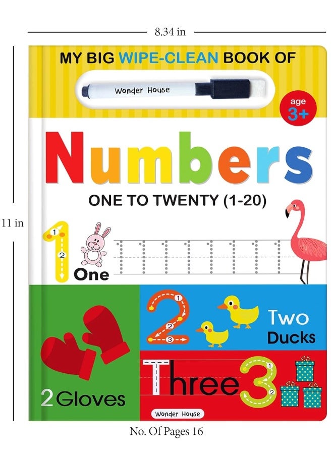 null - My Big Wipe And Clean Book of Numbers for Kids : 1 to 20 - Image 1