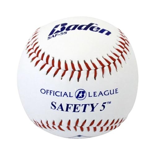Baden كرات بيسبول بادين مستوى 5 للسلامة - كرات تدريب بحجم رسمي للاعبين الشباب | تصميم ناعم ومخفض للصدمات لممارسة آمنة | عبوة 12 كرات - Image 4