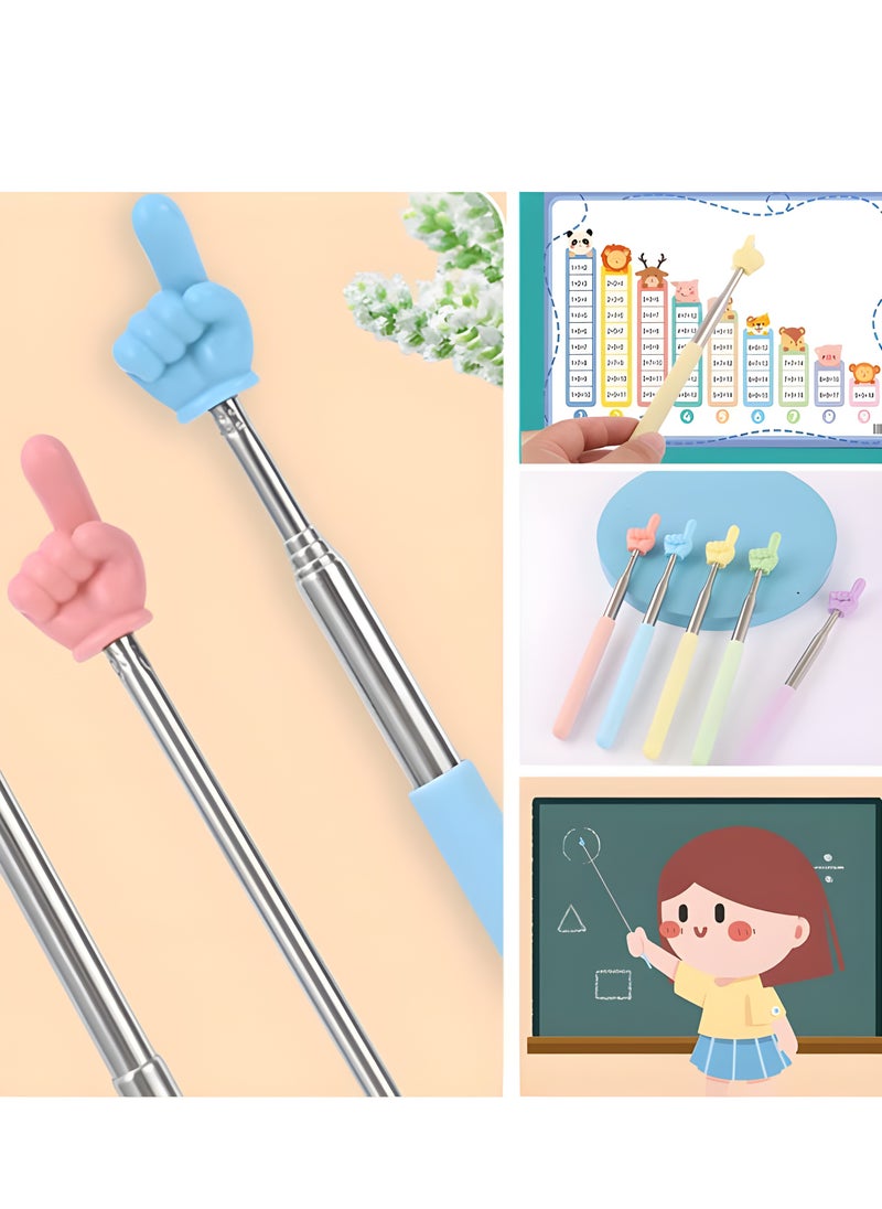 Generic - 5 PCS Children Finger Reading Stick, Point Reading Pen Kindergarten Student Teacher Teaching Reading Picture Book Finger Shape Mini Pointer Stick - Image 1