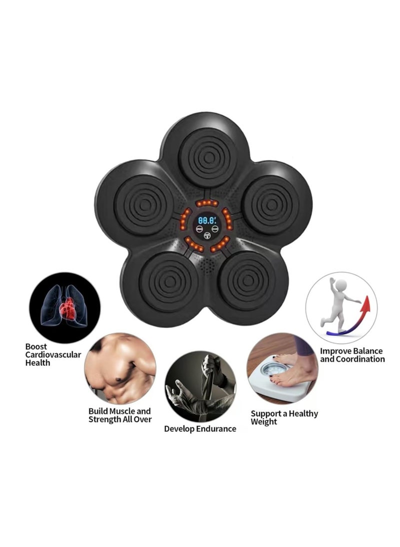 Music Boxing Machine with Boxing Gloves, Bluetooth Wall Mounted Boxing Game, Intelligent Punching Target,Electronic Boxing Target Workout Punching Equipment for Adults and Kids - Image 5