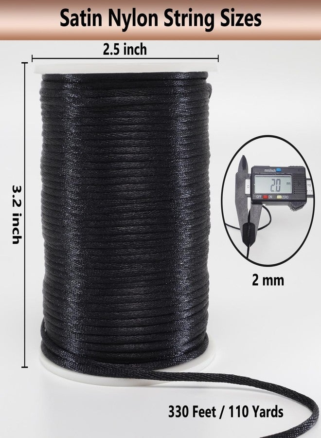LUSTEMBER Satin Nylon Cord String for Jewelry Making Bracelet Necklaces Beading Thread Rattail Macrame Kumihimo Chinese Knot Craft - Image 2