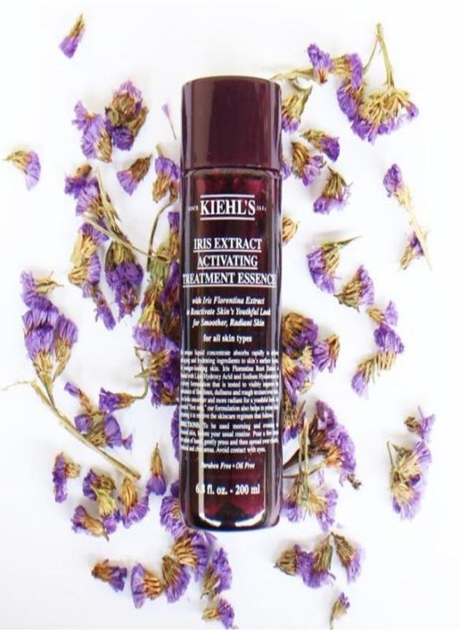 Kiehl's Iris Extract Activating Treatment Essence – Hydrating & Anti-Aging Facial Essence with Iris Florentina Root Extract, Smooths Fine Lines & Boosts Radiance, 200ml