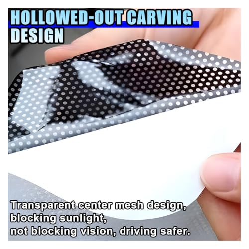 DUSCOKE 4PCS Car Side Window Sunshade, Block UV Rays Privacy Protector Car Static Cling Film Sticker, Reusable Washable Auto Shade Stickers for Heat Glare Protection, Window Film for Most Cars - Image 5
