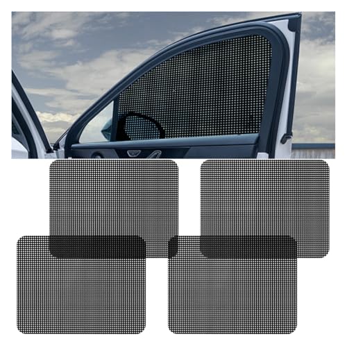 DUSCOKE 4PCS Car Side Window Sunshade, Block UV Rays Privacy Protector Car Static Cling Film Sticker, Reusable Washable Auto Shade Stickers for Heat Glare Protection, Window Film for Most Cars - Image 1