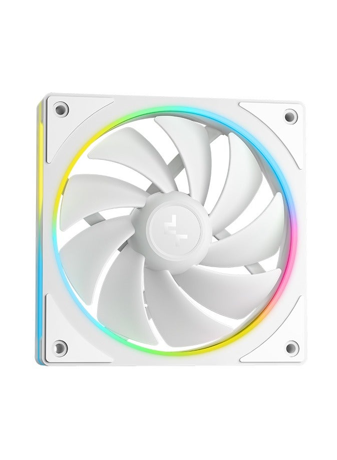 DEEPCOOL LM360 WH 360mm AIO Liquid CPU Cooler, 6th Gen Pump, 3x 120mm ARGB PWM Fans, 2.4" IPS LCD Screen (MP4/GIF/Stats Display), Anti-Leak Tech, White Color, Intel & AMD Compatible, Quiet Operation ≤36.07 dB, 410mm Tubing, Gen 6 FOC Motor, Custom Display via DeepCreative Software, White | R-LM360-WHDMMC-1  - Image 4
