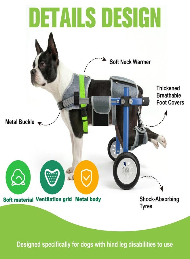 LetPetRun Lightweight and Adjustable Dog Wheelchair for Back Legs, Dog Carts with Wheels for Disabled Dogs, Thick Harness Support Mobility Cart for Pets (Blue, XXS) - Image 5