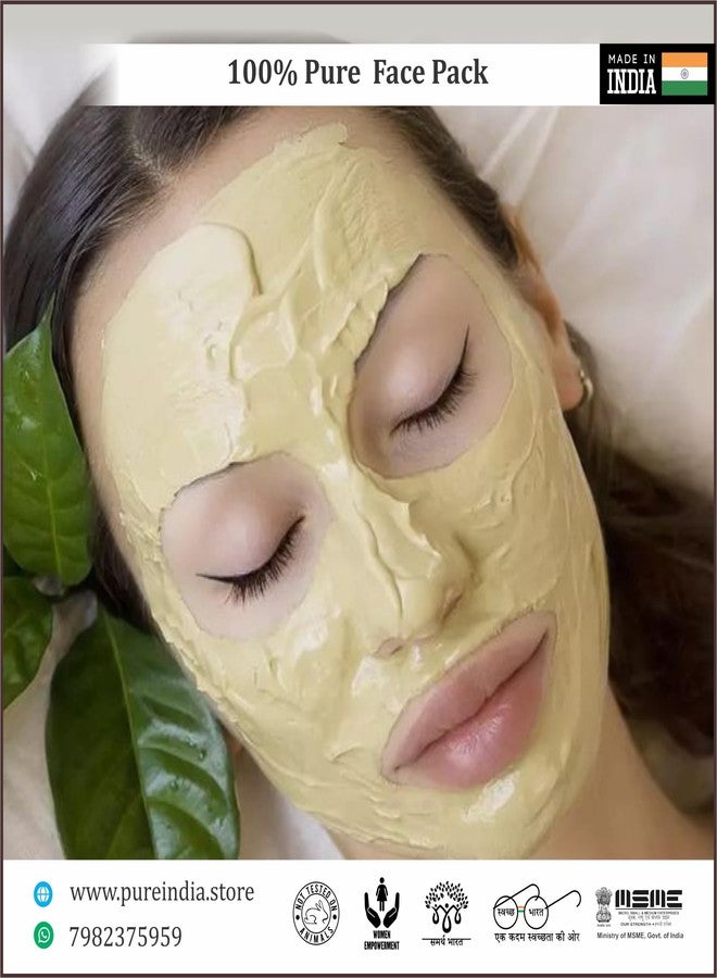 PUREINDIA Rice Powder, Multani Mitti, Wild Turmeric,Masoor daal,50-50 gm Each, Total 200 gm. For Face-Pack, 100% Natural, All Skin Type, DIY facepack. Herbal Powder. Set Of -4.For Skin Brightening & Tightening. - Image 3