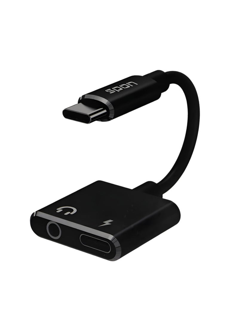 SPON Type-C extension, two outputs, headphones and charger, brand SPON  - Image 1