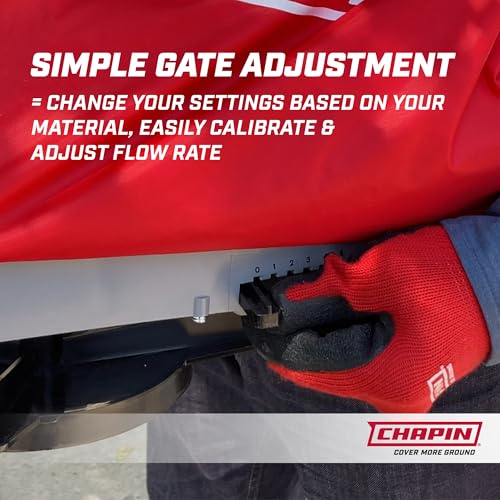 Chapin International Chapin 84700A 25-Pound Professional Handheld Bag Seed spreader with Waterproof Bag, Enclosed Gears, Rear Baffle, Adjustable Shoulder Strap and Multiple Spread Options, Red - Image 3