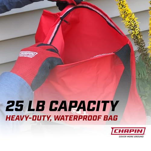 Chapin International Chapin 84700A 25-Pound Professional Handheld Bag Seed spreader with Waterproof Bag, Enclosed Gears, Rear Baffle, Adjustable Shoulder Strap and Multiple Spread Options, Red - Image 4