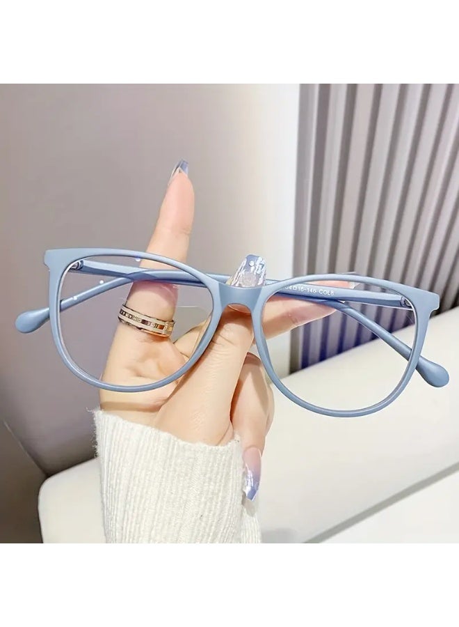 SCENT HOUSE Women'S Cat-Eye Glasses - Non- Everyday & Formal Eyewear with Full-Rim Frame, Lightweight Metallic Hinges, Minimalist Chic Frames for Parties, Office, Casual Outfits - Compatible with Lenses, Party Accessories, Trendy Design, Durable Construction, Stylish Frames, Fashion Lovers, Birthday Gift, Modern Fashion, Highquality Lenses, Versatile Glasses, Office Wear, Feminine Frames, Highend Lenses, Decorative Lenses, Fashionconscious Women (Includes eyeglass case)
,blue lighe blocking glasses,eyeglasses - Image 5