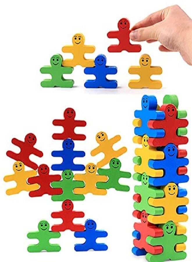 16pcs Balance Villain Blocks Educational Wooden Stacking Colorful Building Blocks for Kids Toddler Children - Image 4