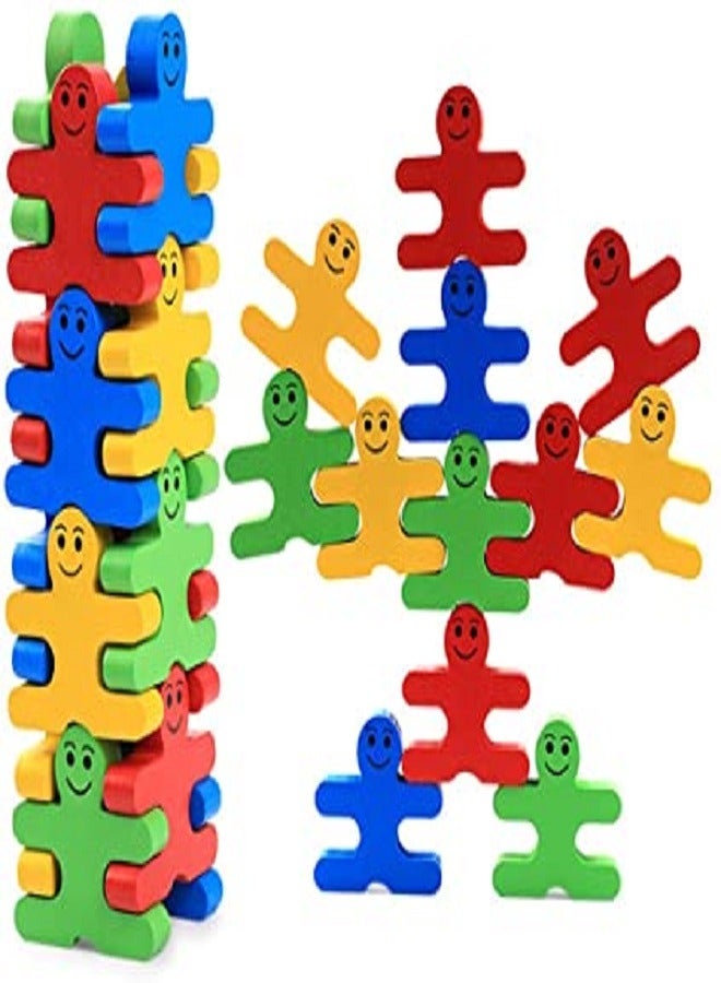 16pcs Balance Villain Blocks Educational Wooden Stacking Colorful Building Blocks for Kids Toddler Children - Image 3