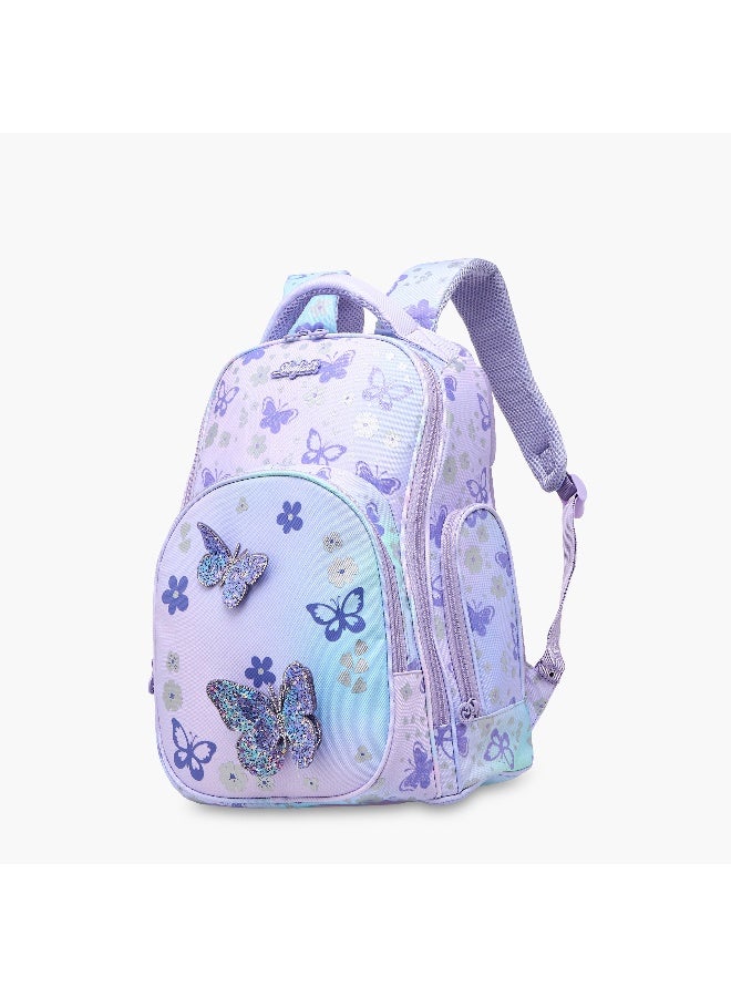 Skylar Butterfly Print Backpack for Girls - Image 2