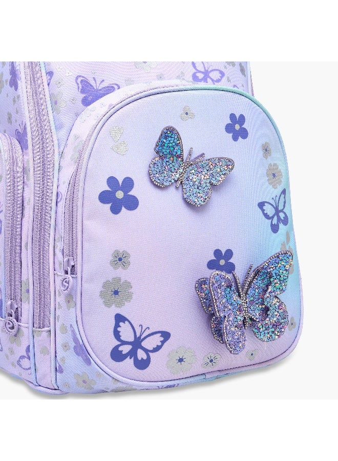 Skylar Butterfly Print Backpack for Girls - Image 5