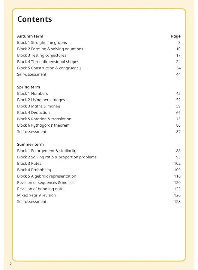 White Rose Maths Practice Journals Year 9 Workbook  - Image 2