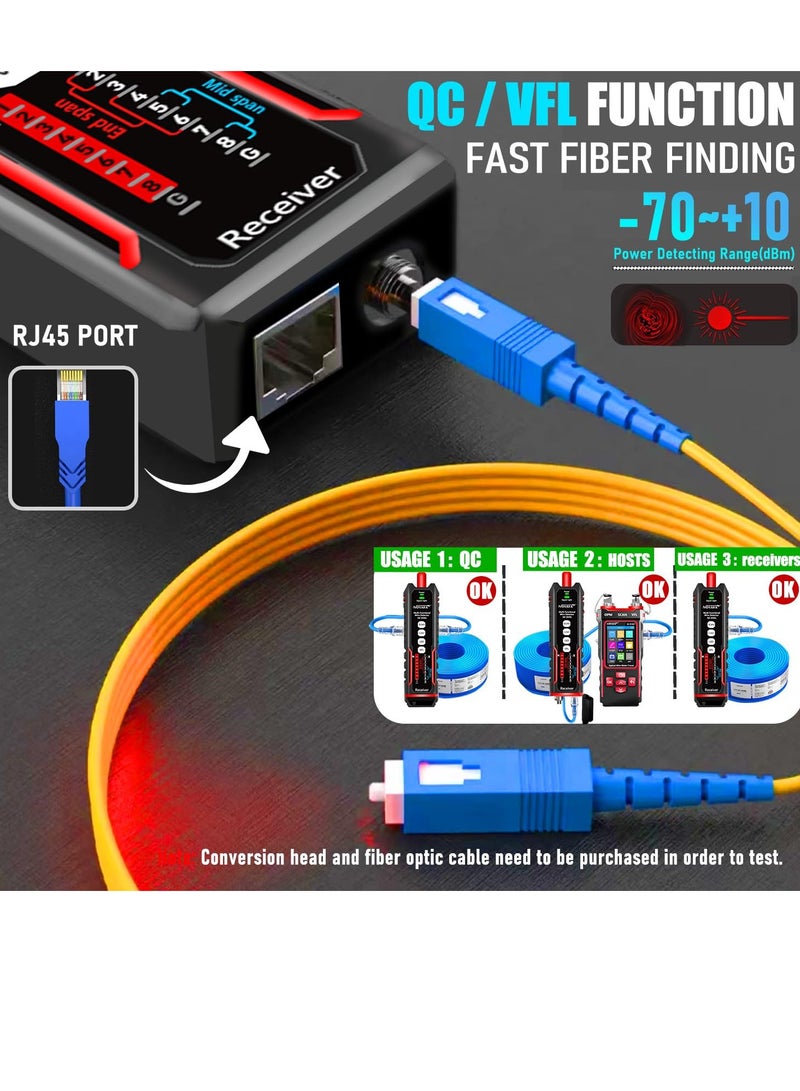 NOYAFA NF-859G Network Cable Tester with Optical Power Meter 10mw VFL,for RJ45 RJ11 CAT5 CAT6 POE/Phone Lines CAT3, LAN Tone Probe Kit NCV&Ethernet Wire Tracer Fiber Tester Network Tools - Image 5