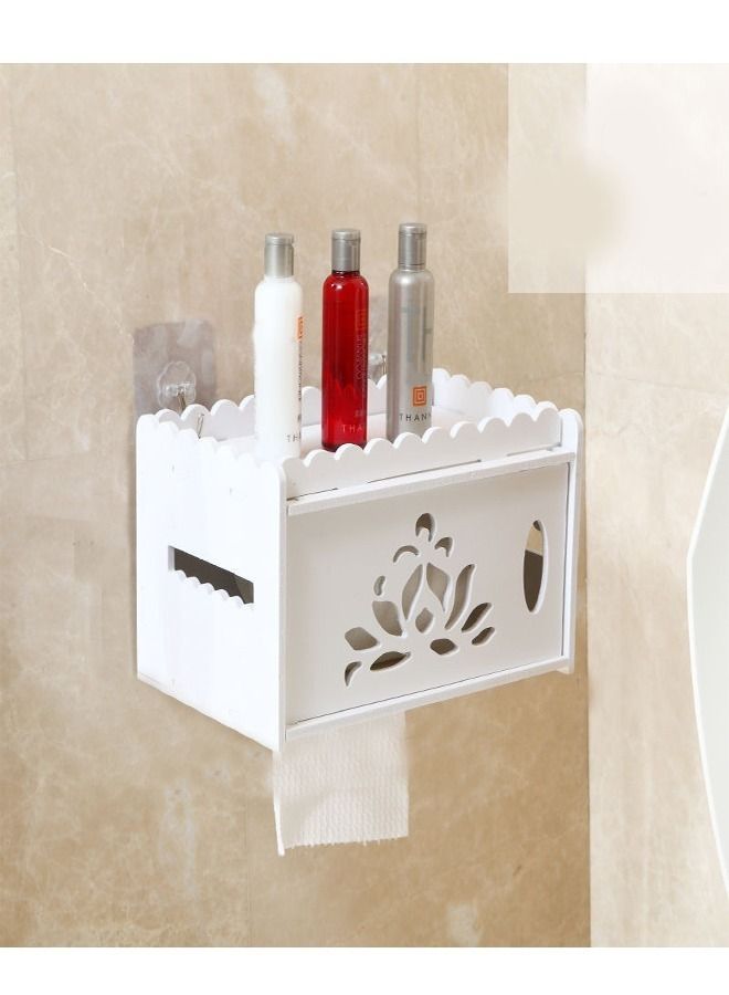 fashionhome Bathroom Storage Shelf Cabinet Rack White - Image 2