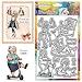 CHGCRAFT Cute Old Ladys Daily Life Pattern Clear Stamps Interesting Grandma Pattern Silicone Stamp Seal for DIY Scrapbooking and Card Making Paper Craft Decor 63 43 Inch - Image 2