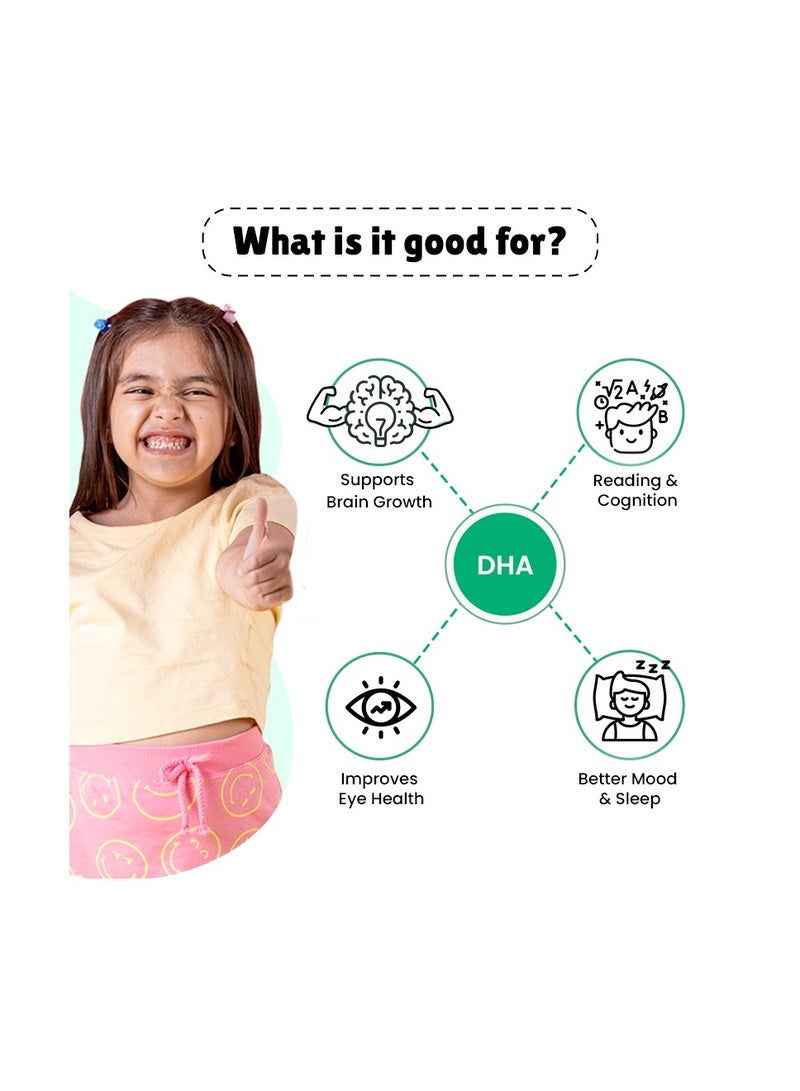 Little Joys Dha Brain Health Gummies For Kids  2-6 Years Natural Strawberry Flavour 102g  - Image 4