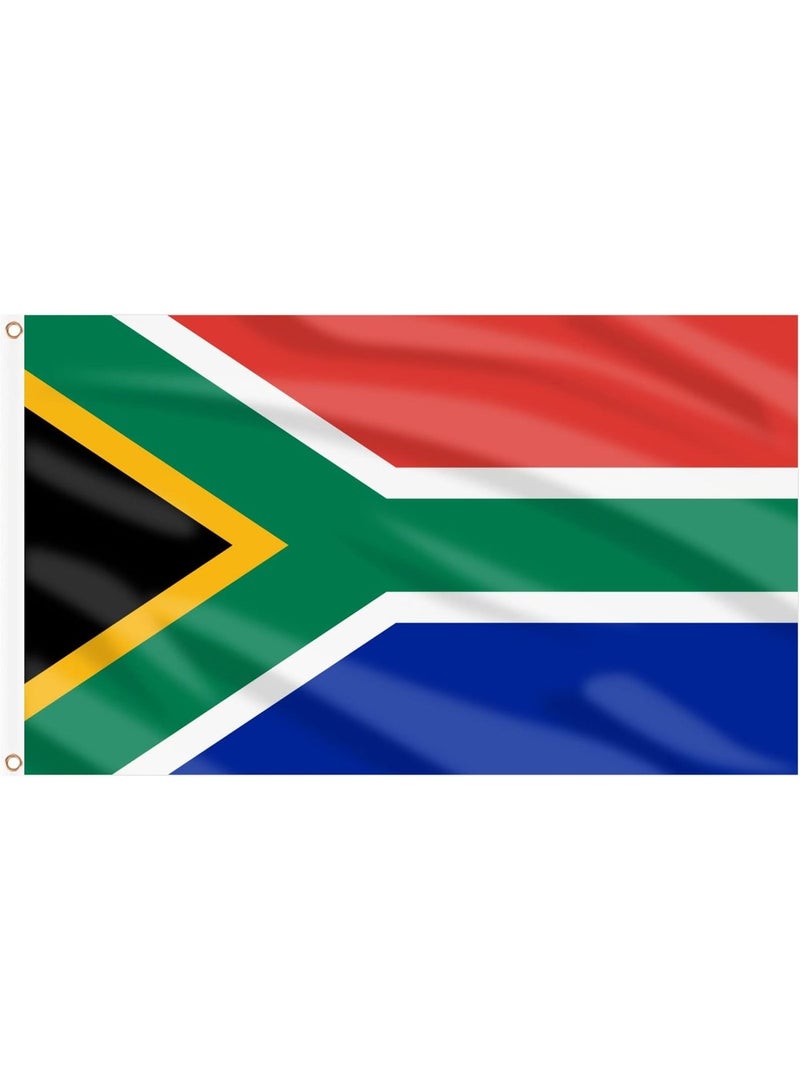 South Africa Flag 3×5 Ft – Polyester Banner with Grommets for Outdoor & FIFA World Cup 2026 Decor ⚽🇿🇦 - Image 1