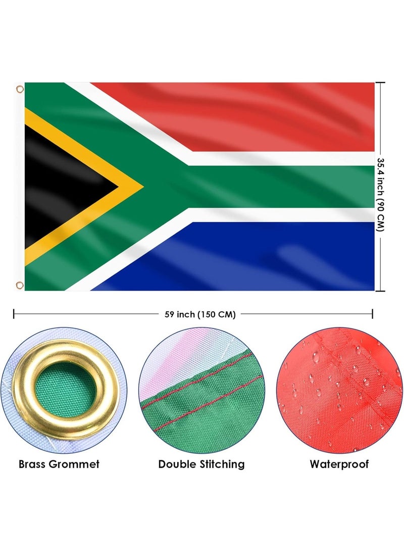 South Africa Flag 3×5 Ft – Polyester Banner with Grommets for Outdoor & FIFA World Cup 2026 Decor ⚽🇿🇦 - Image 2