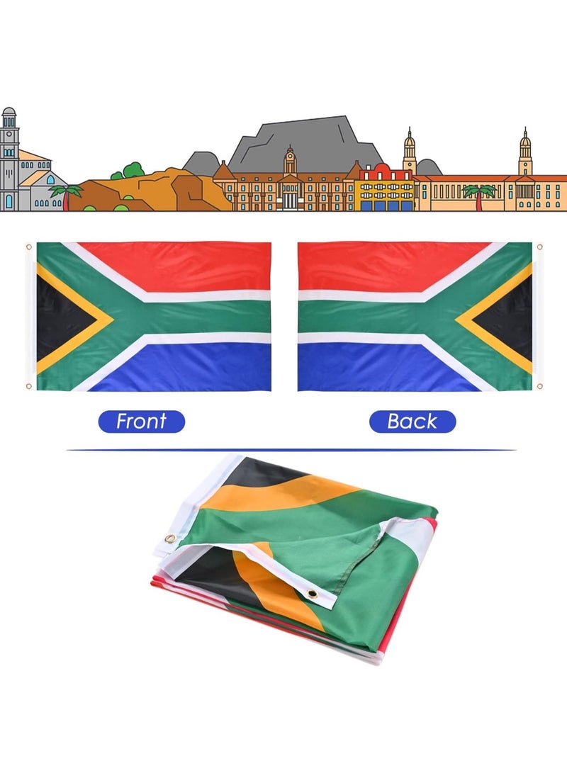 South Africa Flag 3×5 Ft – Polyester Banner with Grommets for Outdoor & FIFA World Cup 2026 Decor ⚽🇿🇦 - Image 4