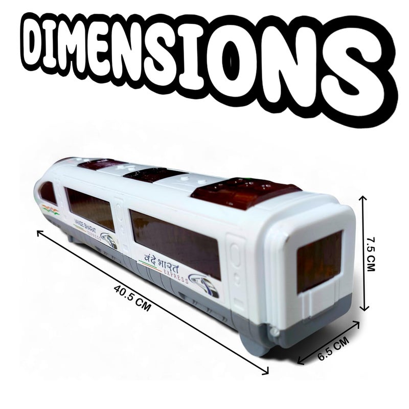 SMART BOY High Speed Bullet Trains for Kids with 3D Flashing Lights & Funny Musical Sounds Speed Train (White,105) - Image 3